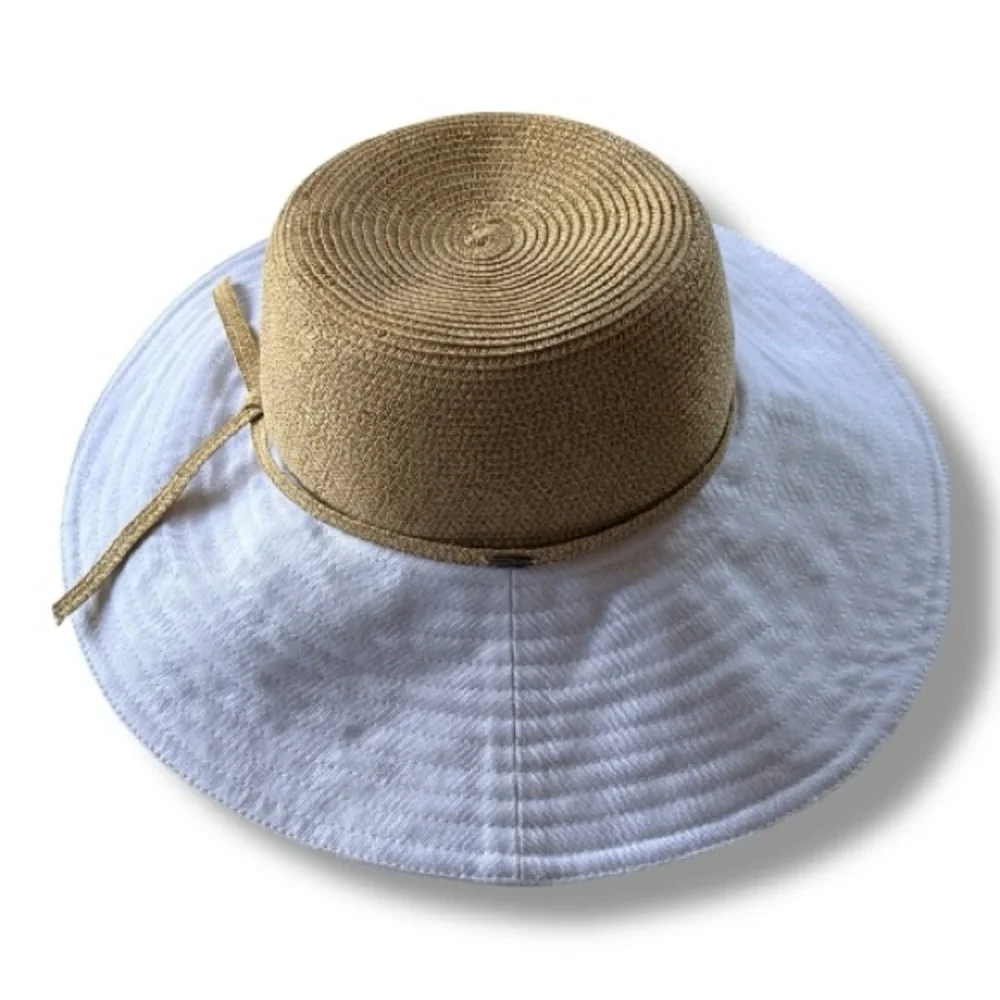 Scala Straw Cotton Sun Beach Coastal Hat Bundle